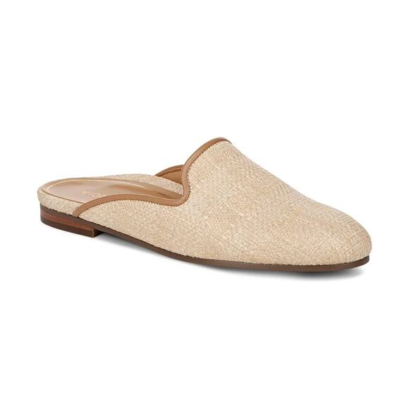 Vionic Shoes - VIONIC Willa Flat Mule in Natural Raffia Tan Woven Loafers Comfort Women's 9.5